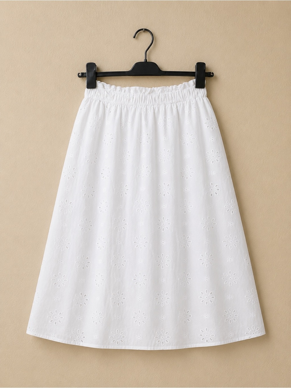 NWOT Universal Thread White Eyelet Maxi Skirt with Pockets Medium 100% Cotton